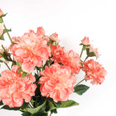 3 Heads Artificial Dahlia Stem Peach 67cmH
